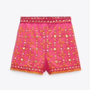 ZARA Embroidered Shorts